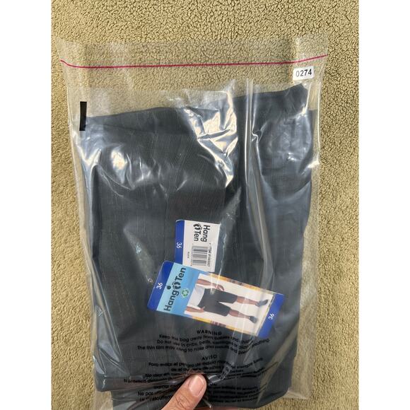 NWT, Hang-Ten, Men's 4 way Stretch, Lightweight Quick Dry Shorts Black, Size: 36 - Picture 12 of 12